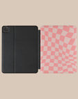 Pink Wave Checkered iPad Case