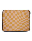 Orange Wave Checkered Laptop Sleeve