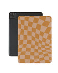 Orange Wave Checkered iPad Case