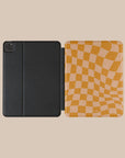 Orange Wave Checkered iPad Case