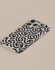 Black & White Curl Phone Case