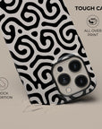 Black & White Curl Phone Case