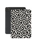 Black & White Curl iPad Case