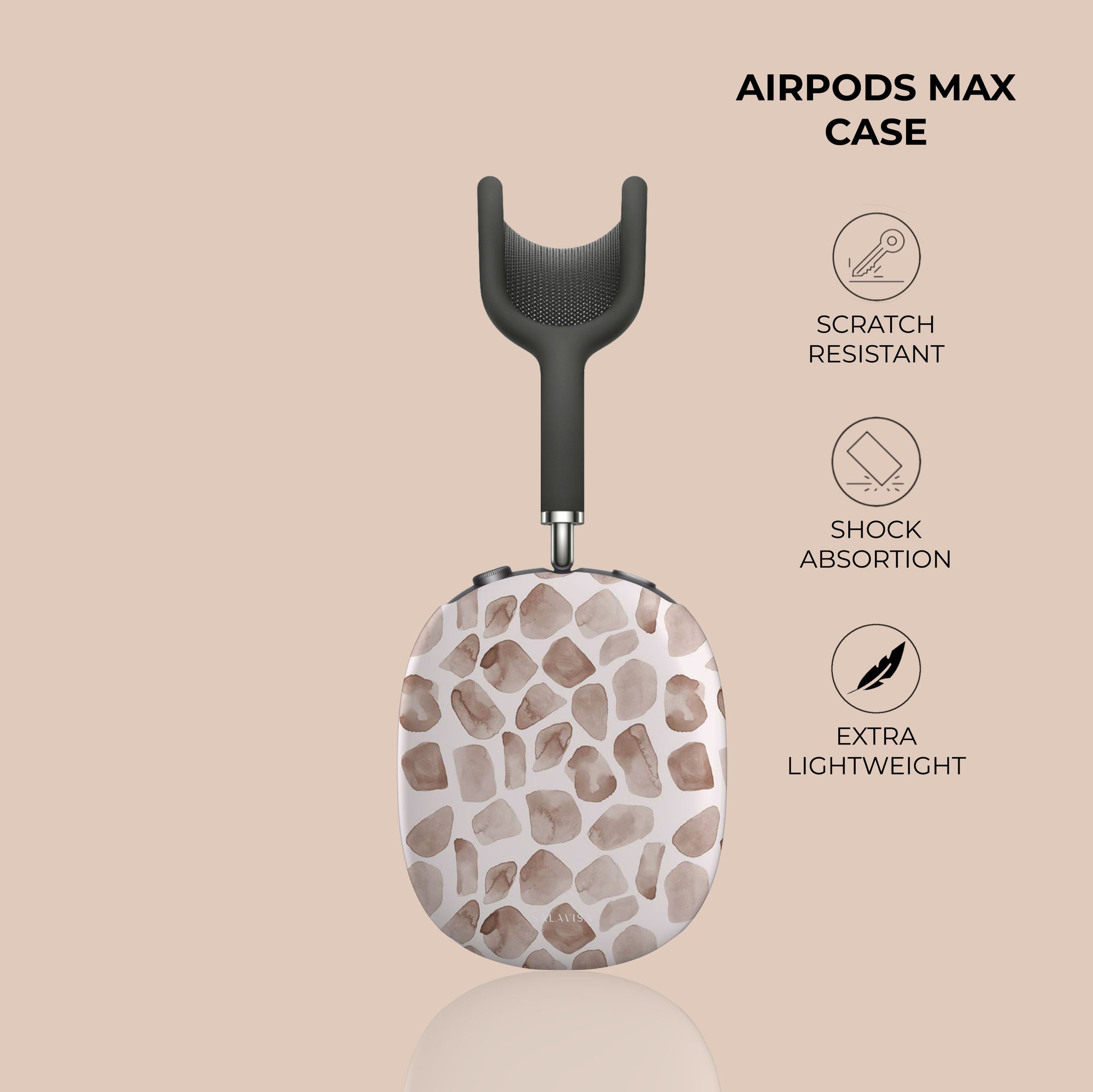 Brown Watercolor Safari AirPods Max Case