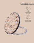 Beige Watercolor Safari Wireless Charger