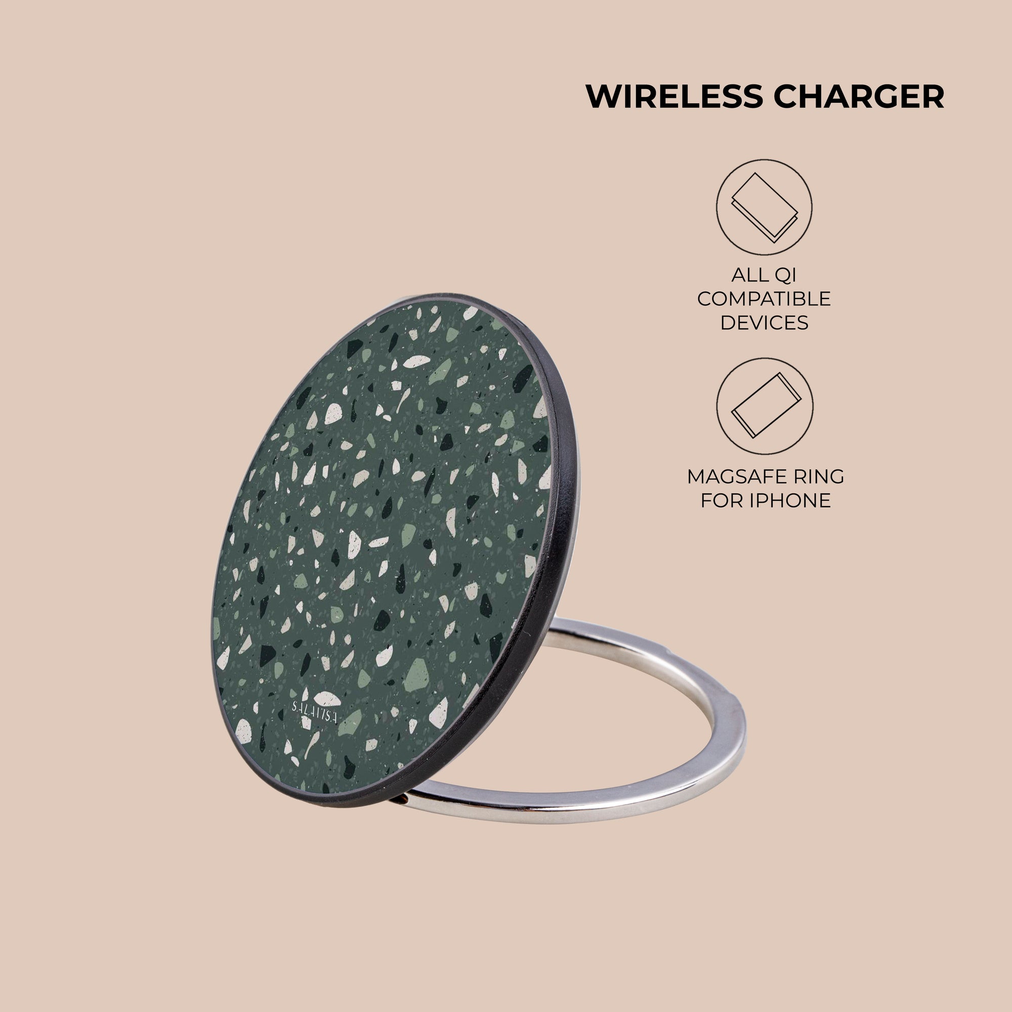 Green Terrazzo Wireless Charger