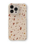 Coque de téléphone en terrazzo crème