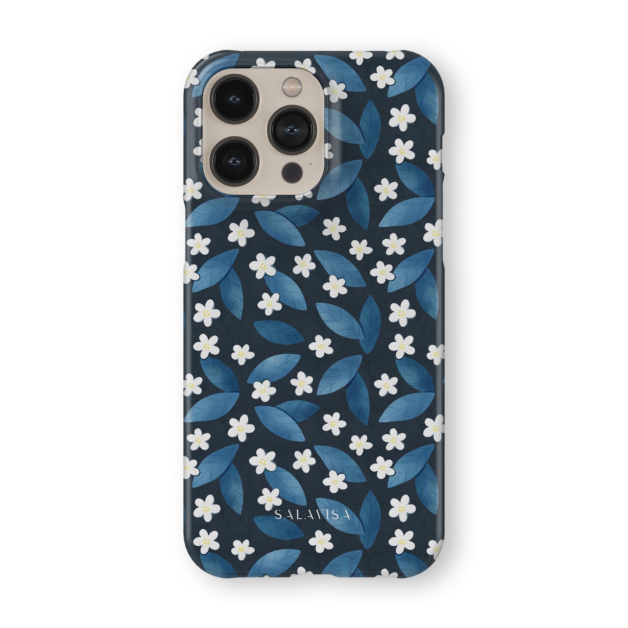 Dark Blue Summer Leafs Phone Case