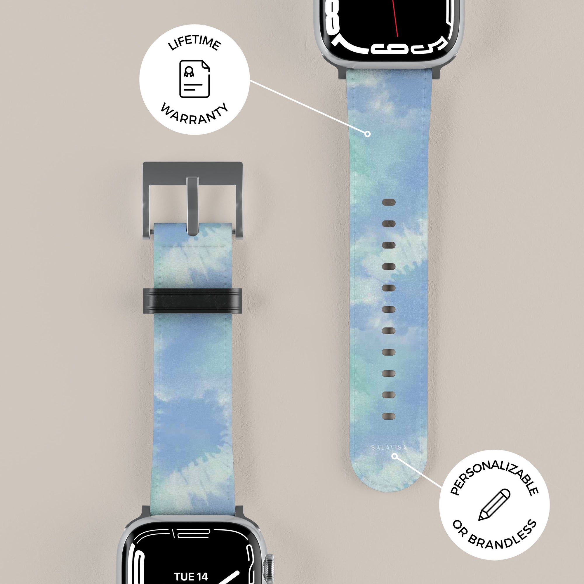 Ocean Green Tie Dye Apple Watch Band