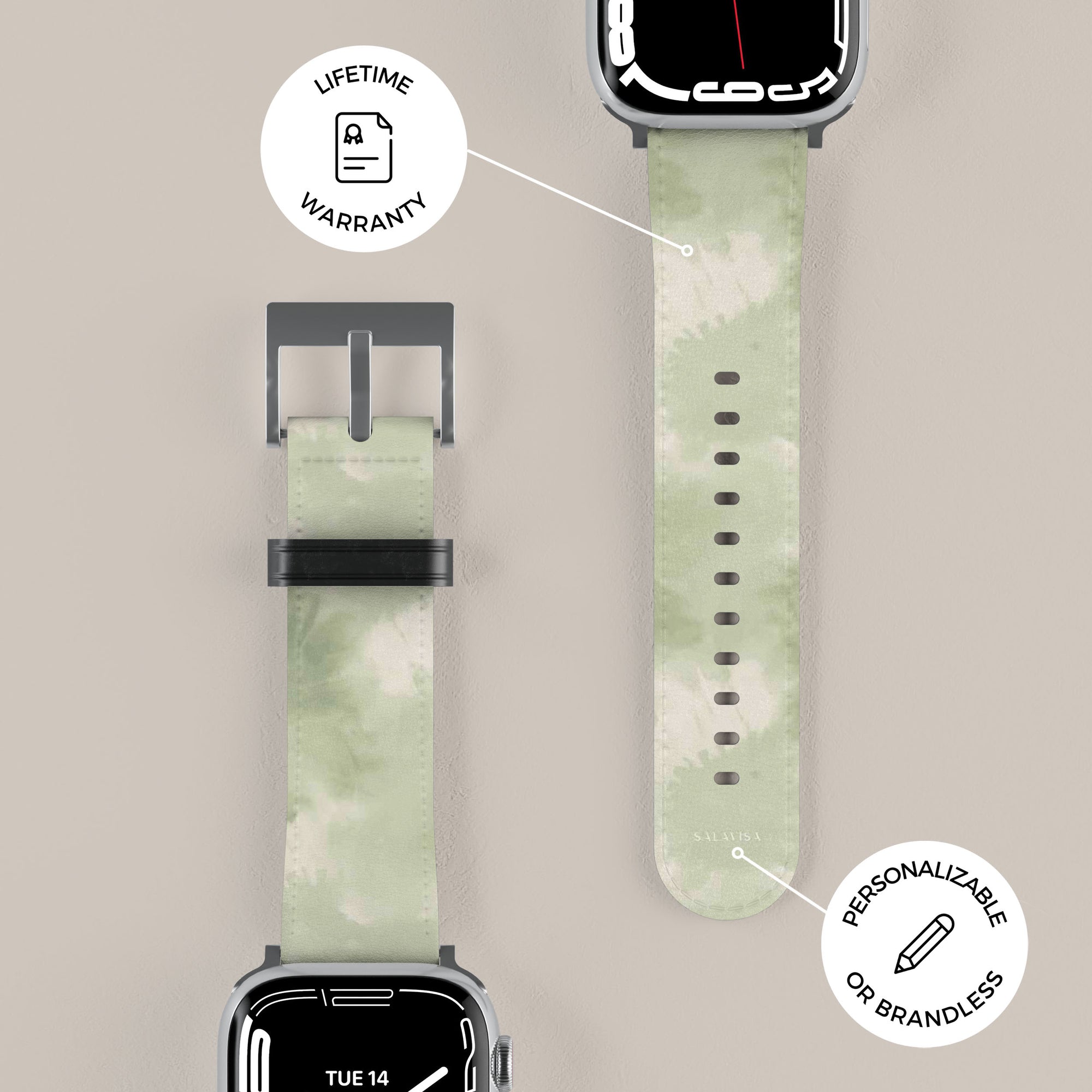 Green Tie Dye Apple Watch Band