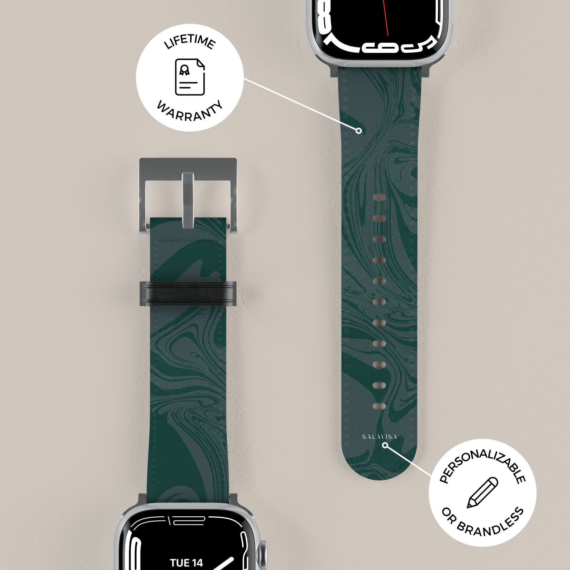 Dark Green Swirl Apple Watch Band