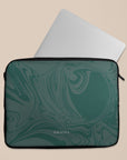 Dark Green Swirl Laptop Sleeve