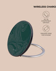 Dark Green Swirl Wireless Charger