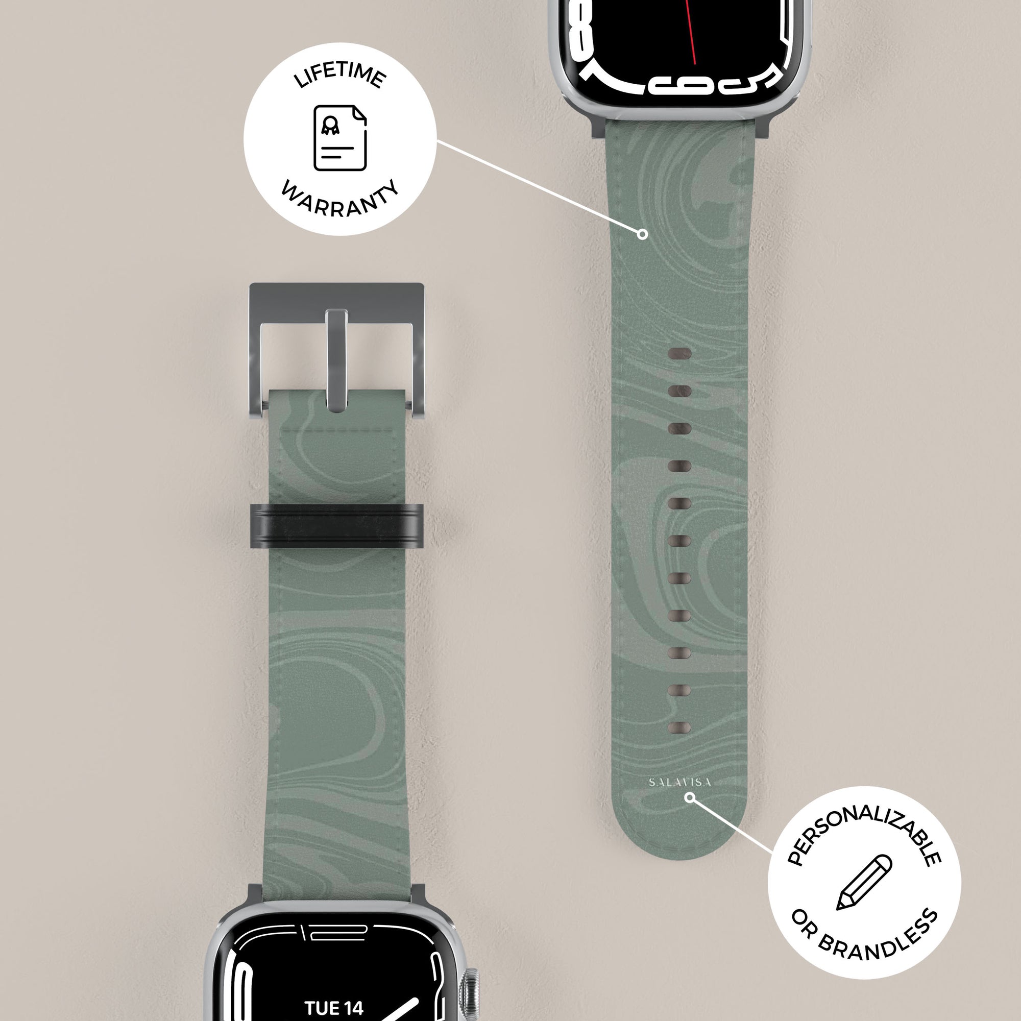 Light Green Swirl Apple Watch Band