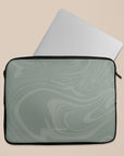 Light Green Swirl Laptop Sleeve