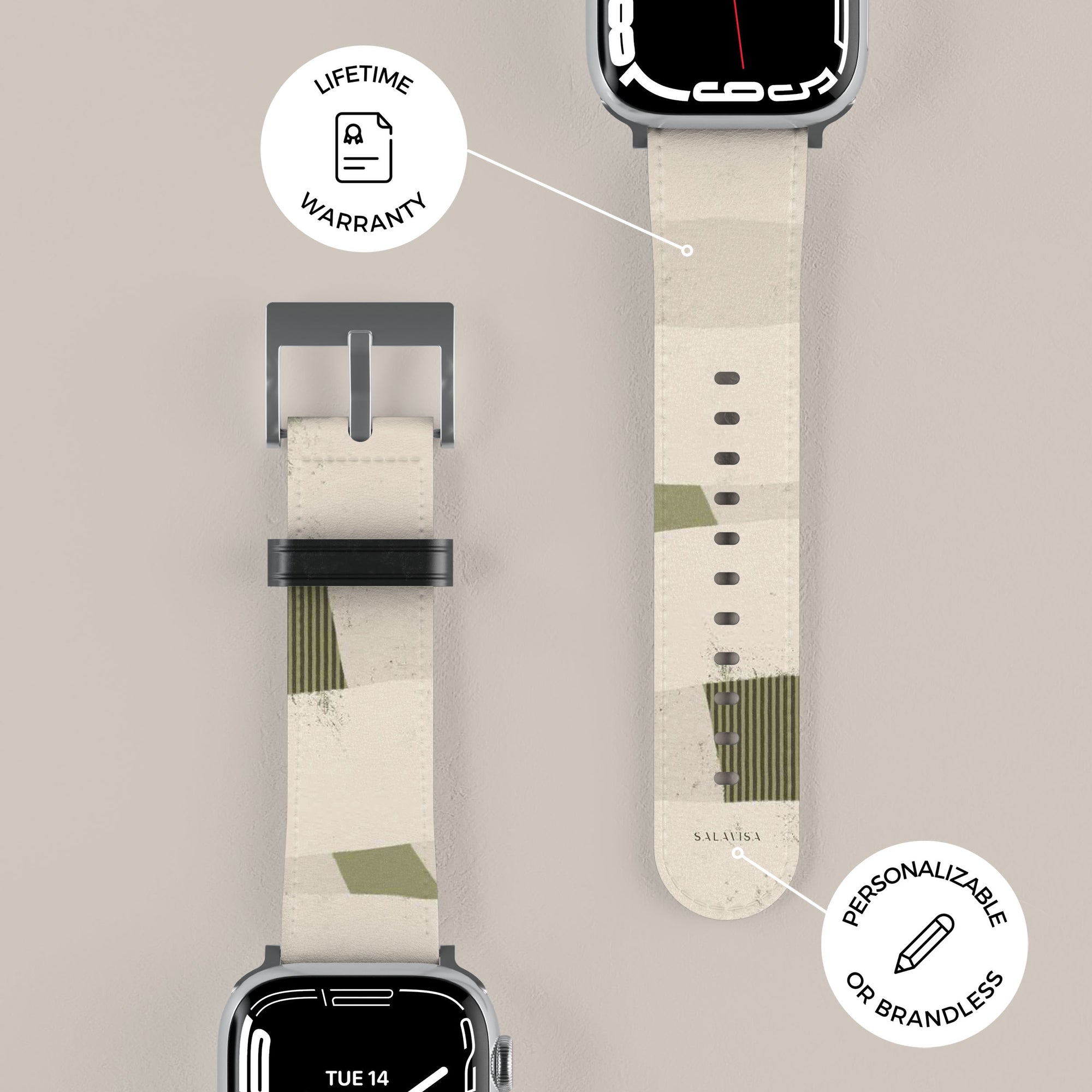 Green Organic Apple Watch Band