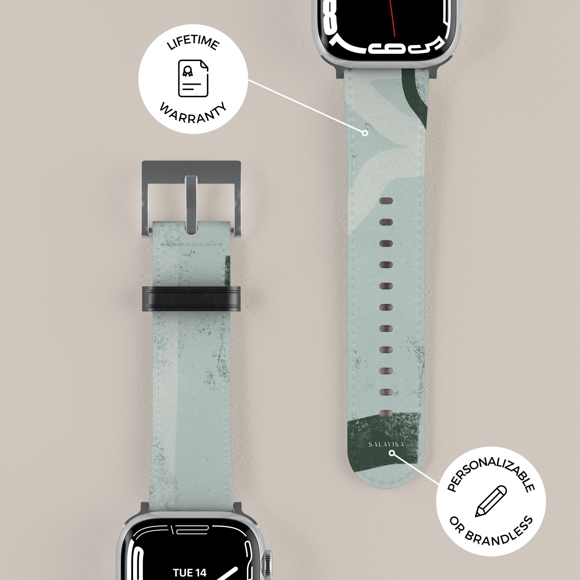 Marine Green Organic Apple Watch Band