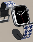 Blue Houndstooth Apple Watch Band