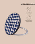 Blue Houndstooth Wireless Charger