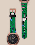 Tropical Leaves Galaxy Watch Band