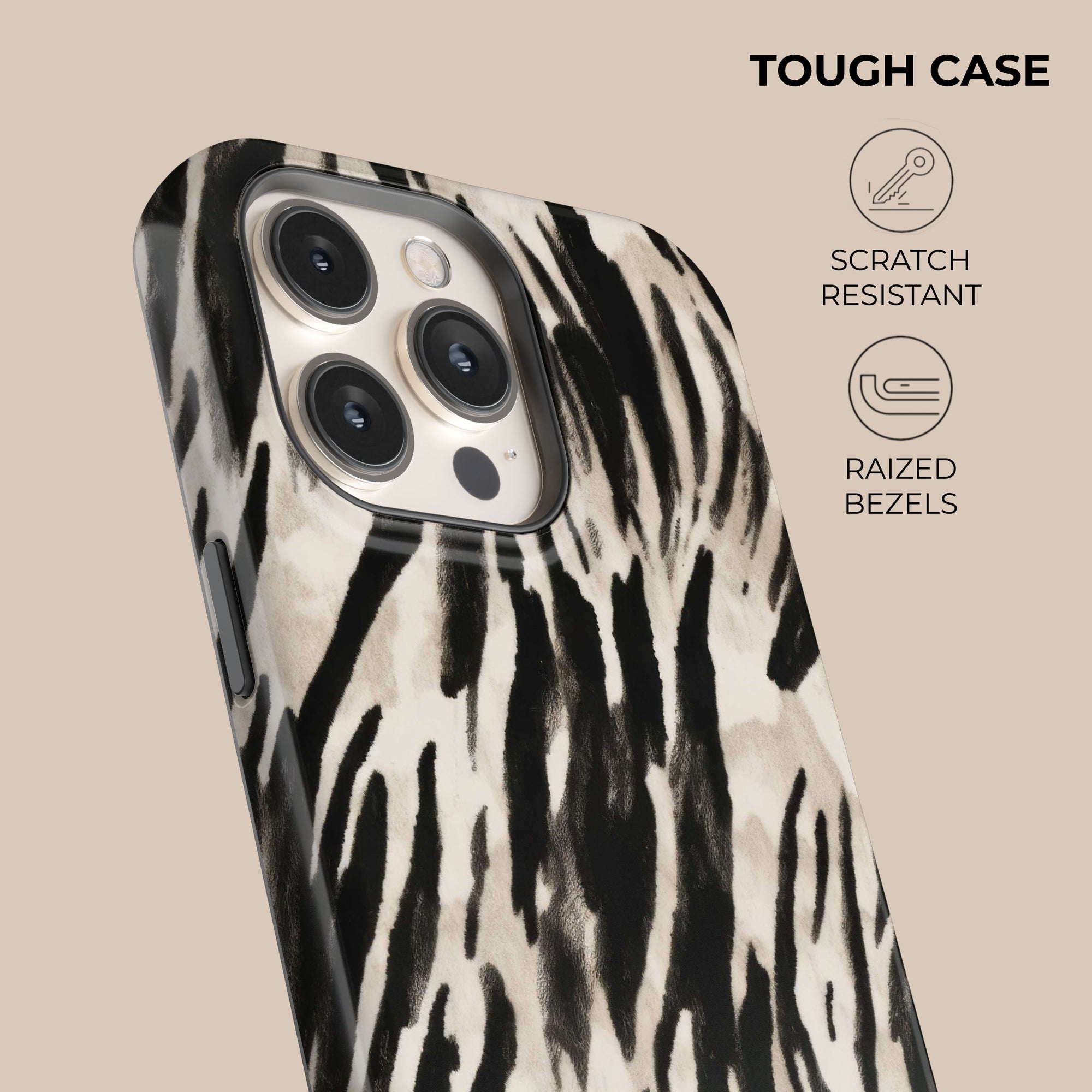 Dark Zebra Phone Case