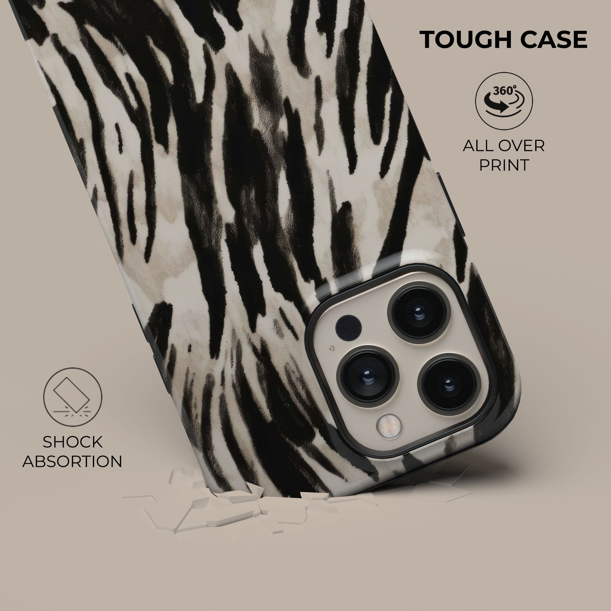 Dark Zebra Phone Case