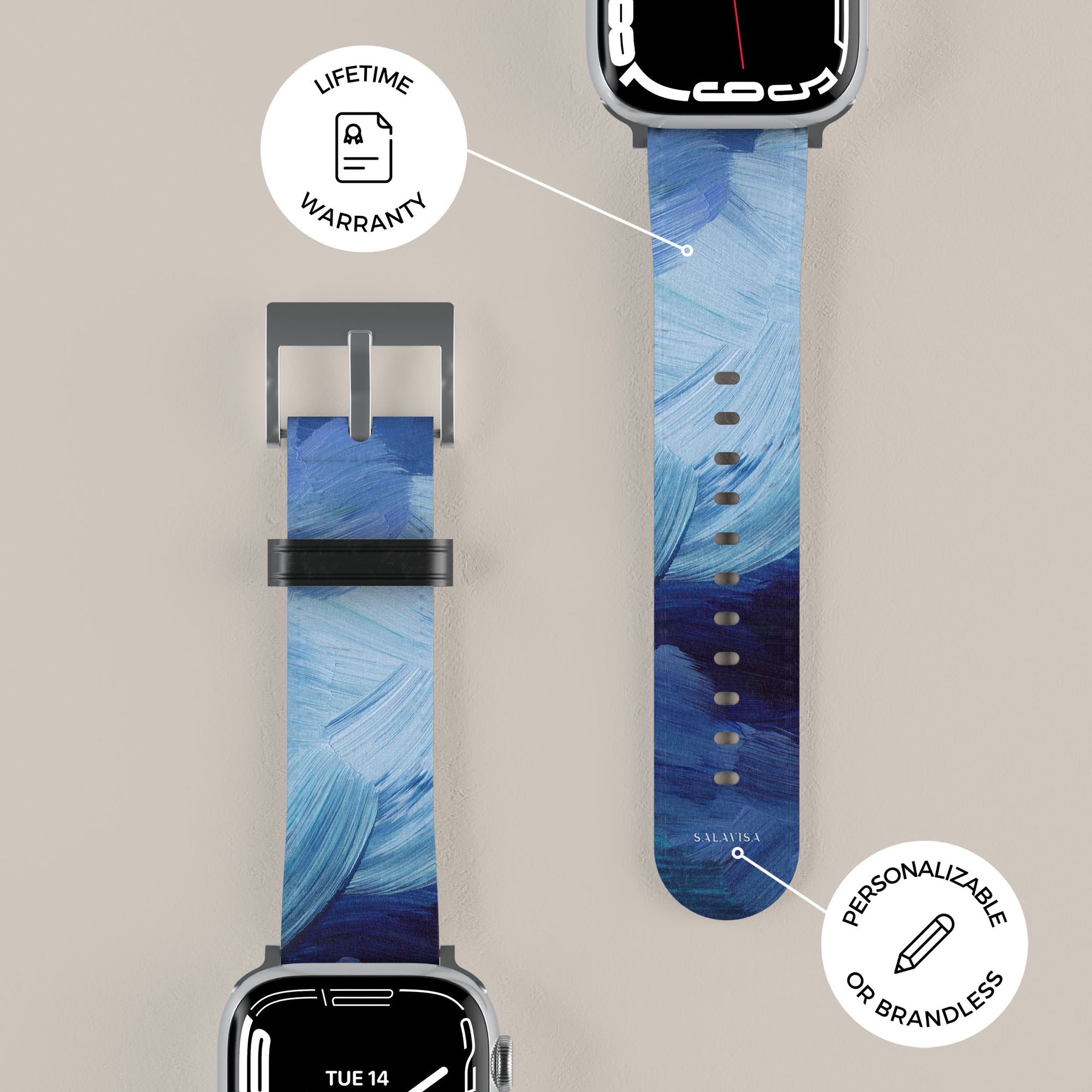 Blue Paint Apple Watch Band