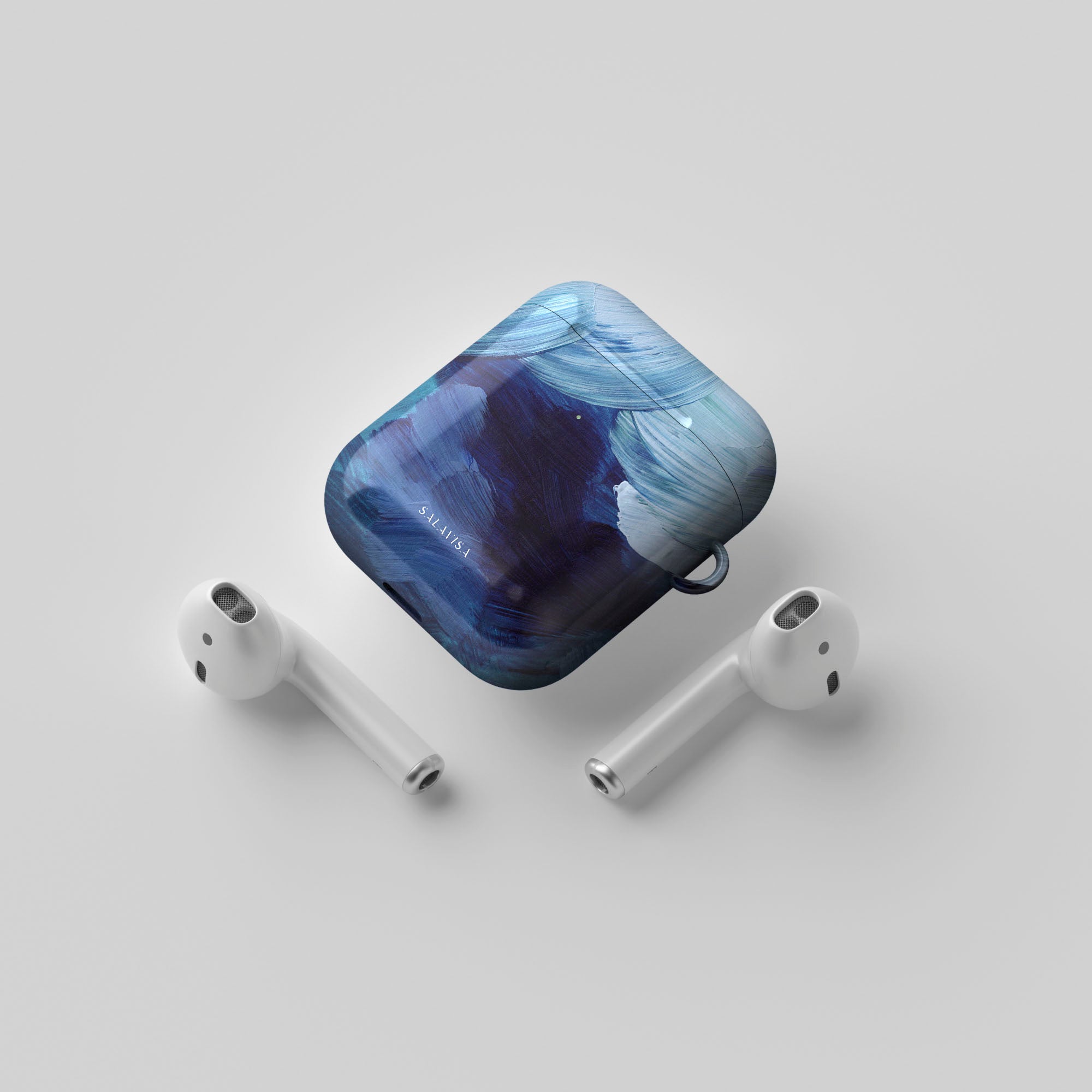 Blue Paint AirPods Case