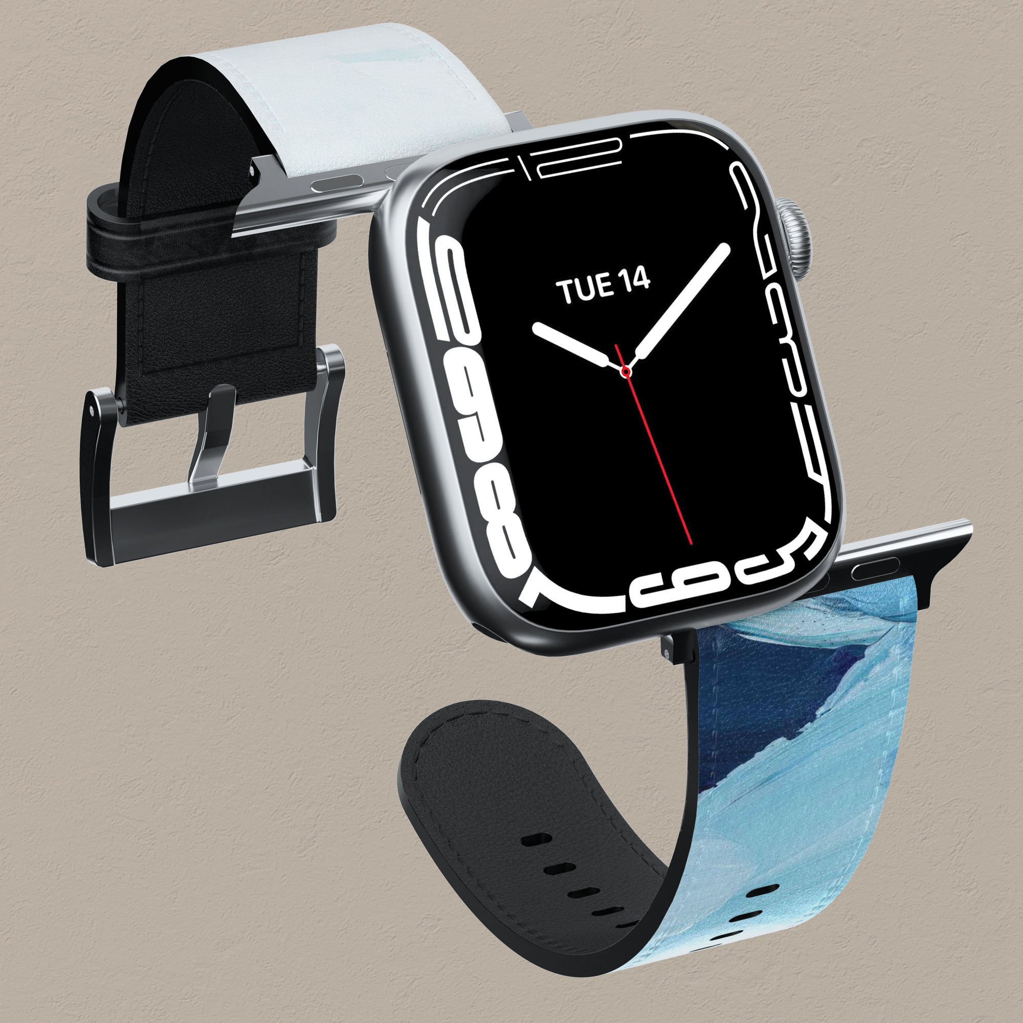 Ocean Blue Paint Apple Watch Band