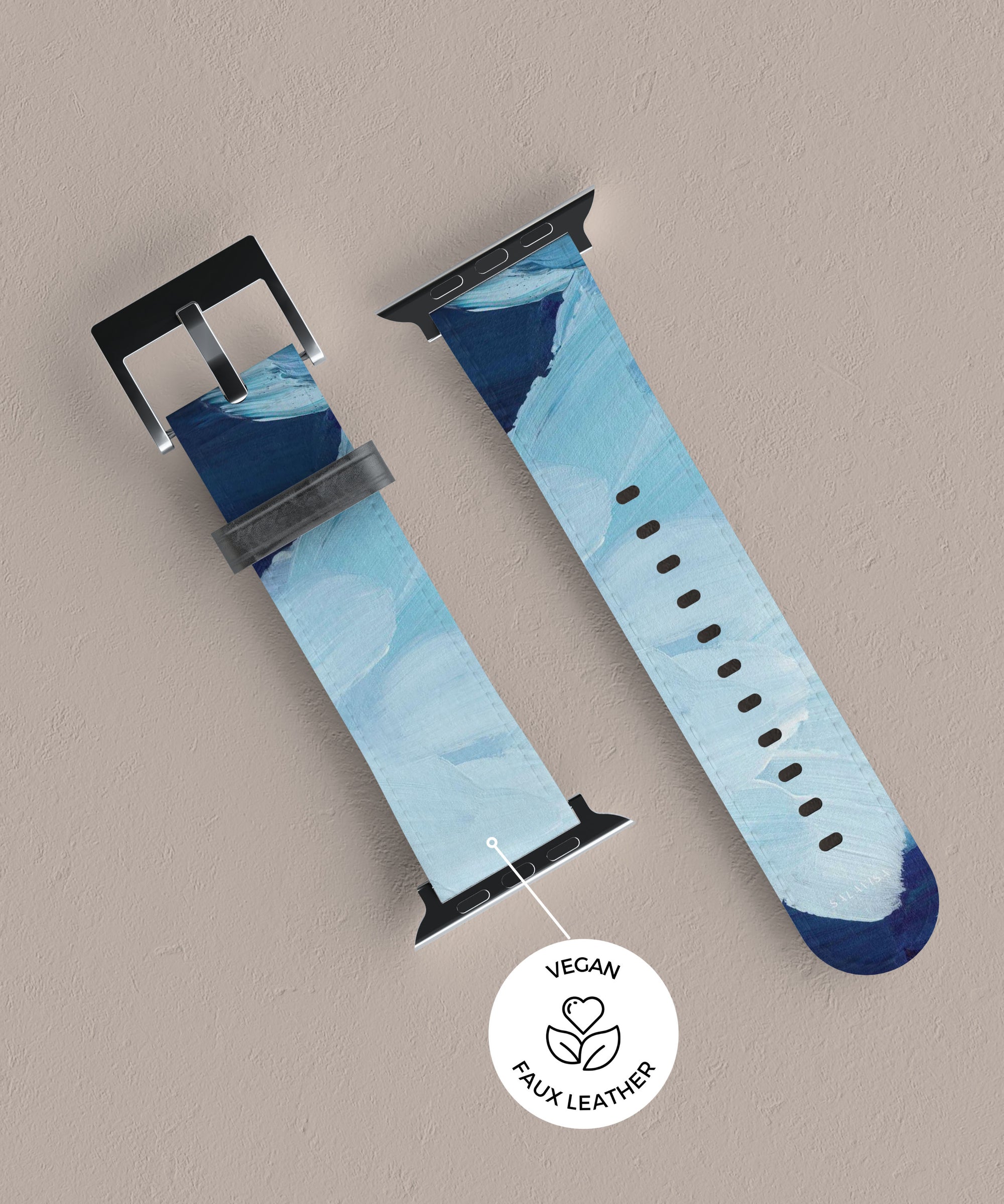 Ocean Blue Paint Apple Watch Band