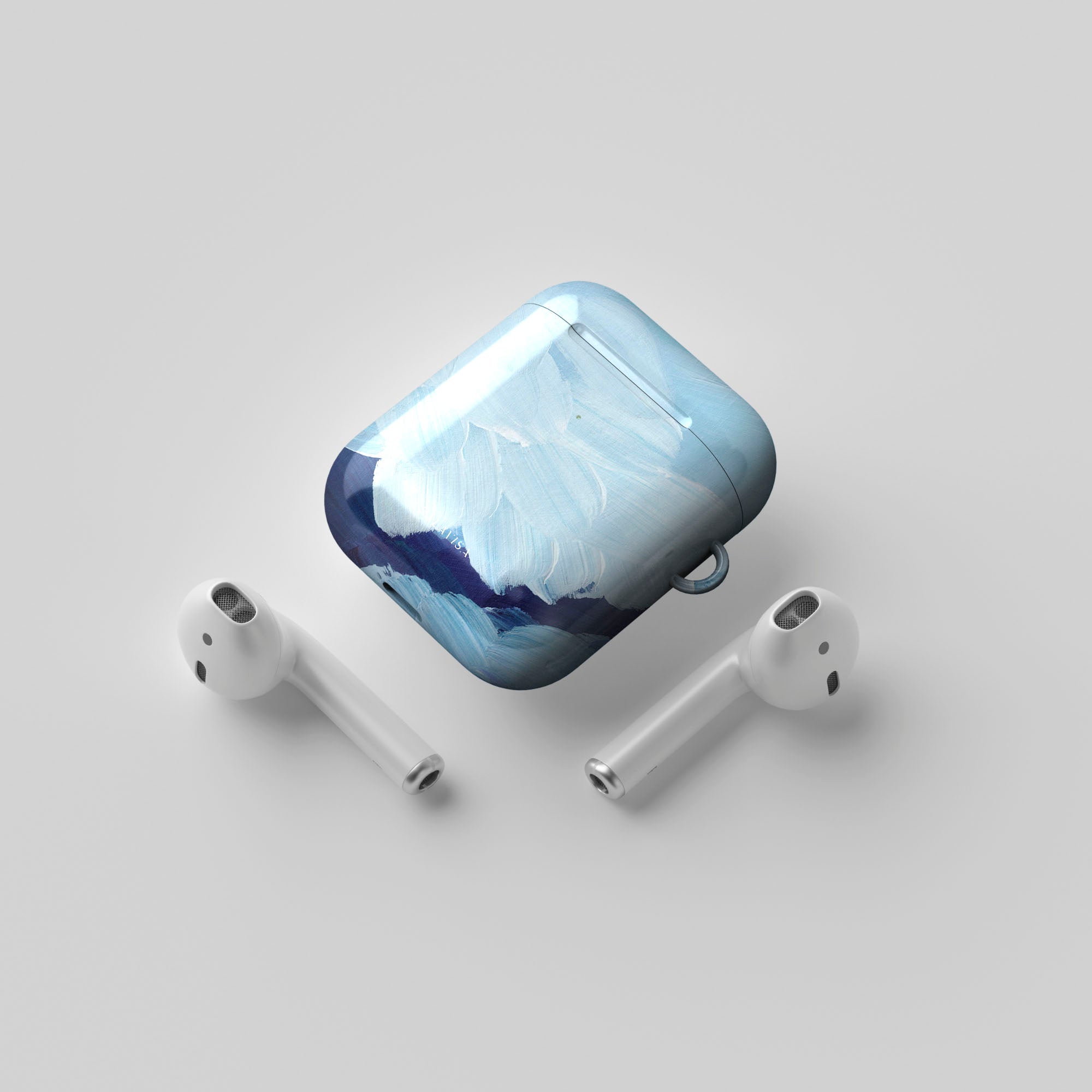 Ocean Blue Paint AirPods Case