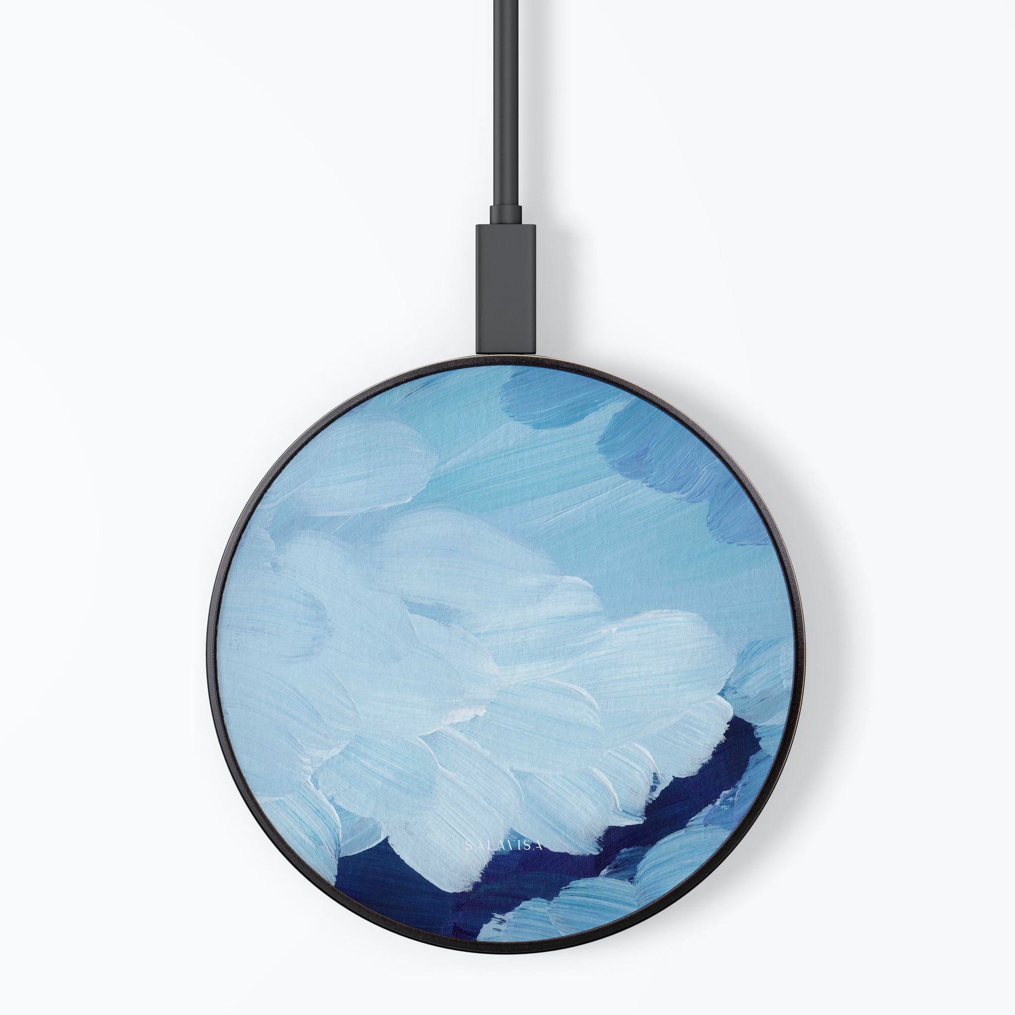 Ocean Blue Paint Wireless Charger