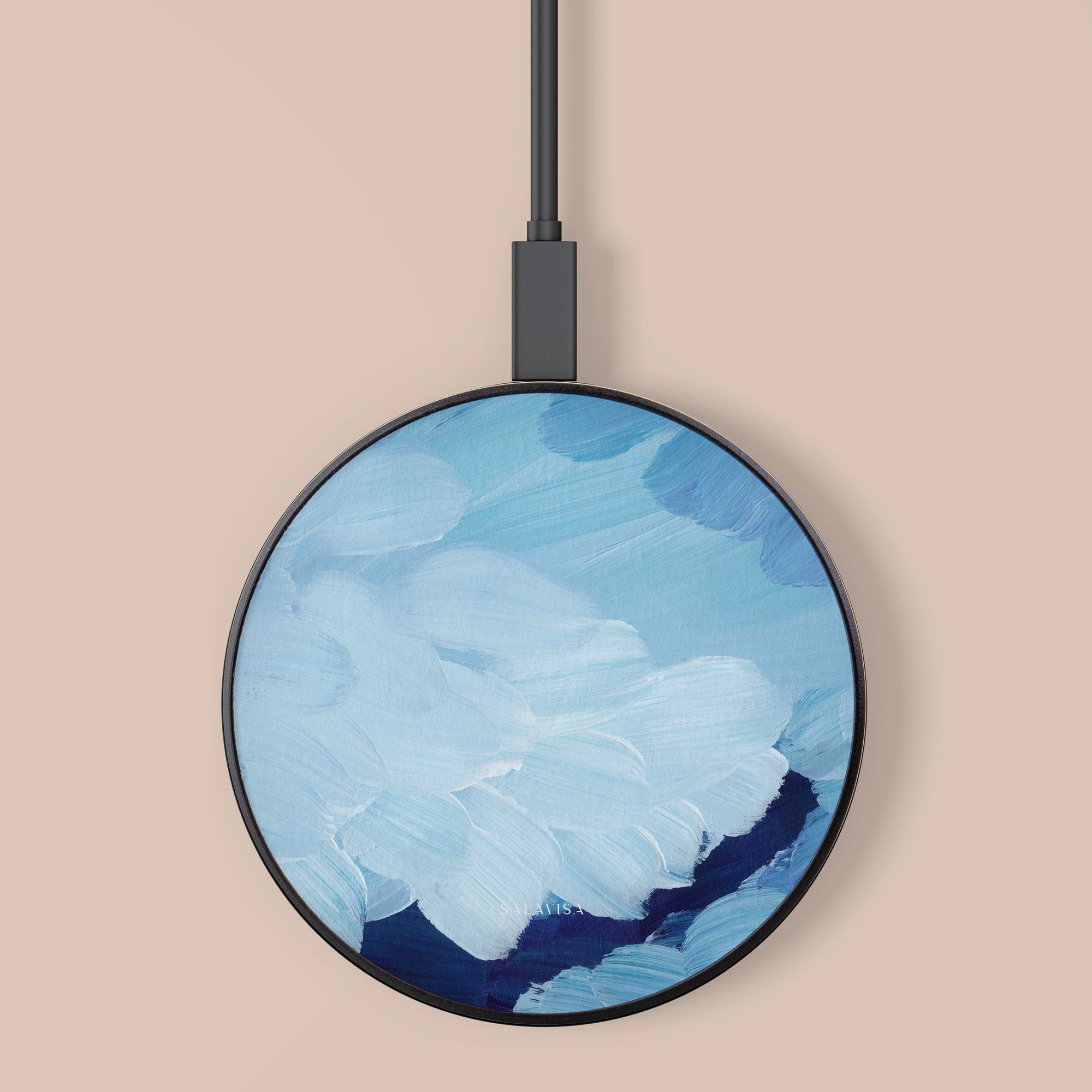 Ocean Blue Paint Wireless Charger