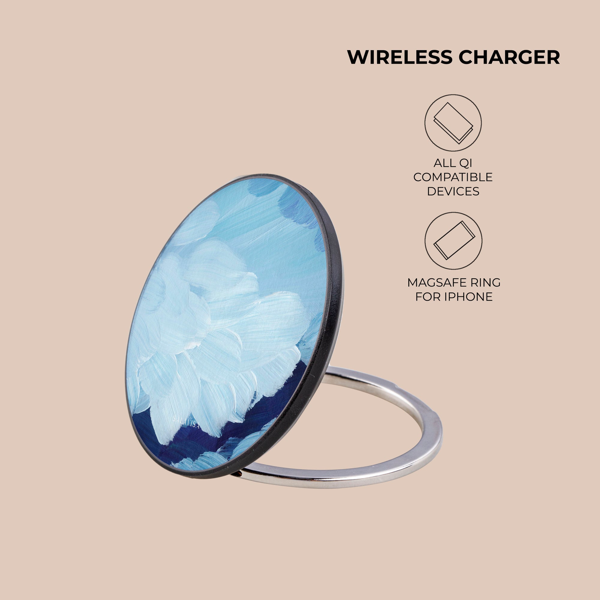 Ocean Blue Paint Wireless Charger