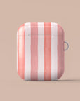 Coral Stripe AirPods Case