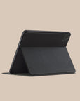 a black ipad case sitting on top of a table