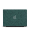 Forest Green Topographic MacBook Case MacBook Cases - SALAVISA