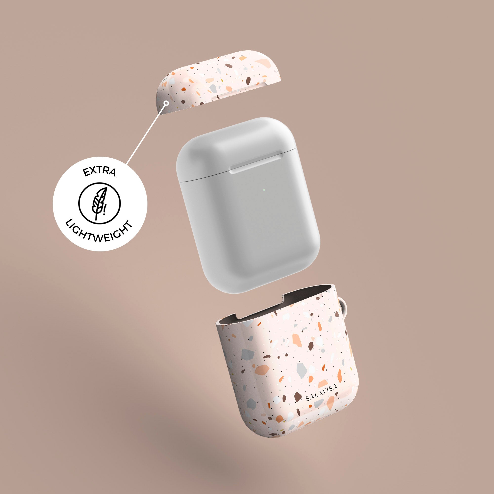 Pink Terrazzo Wonderland AirPods Case