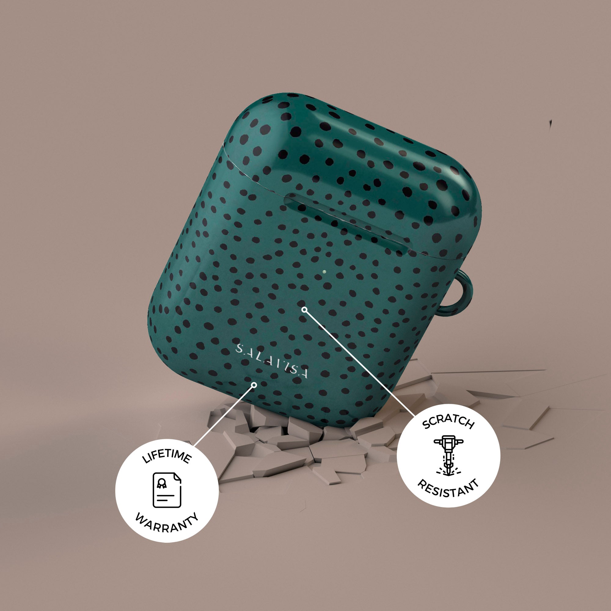 Green Polka Dots AirPods Case