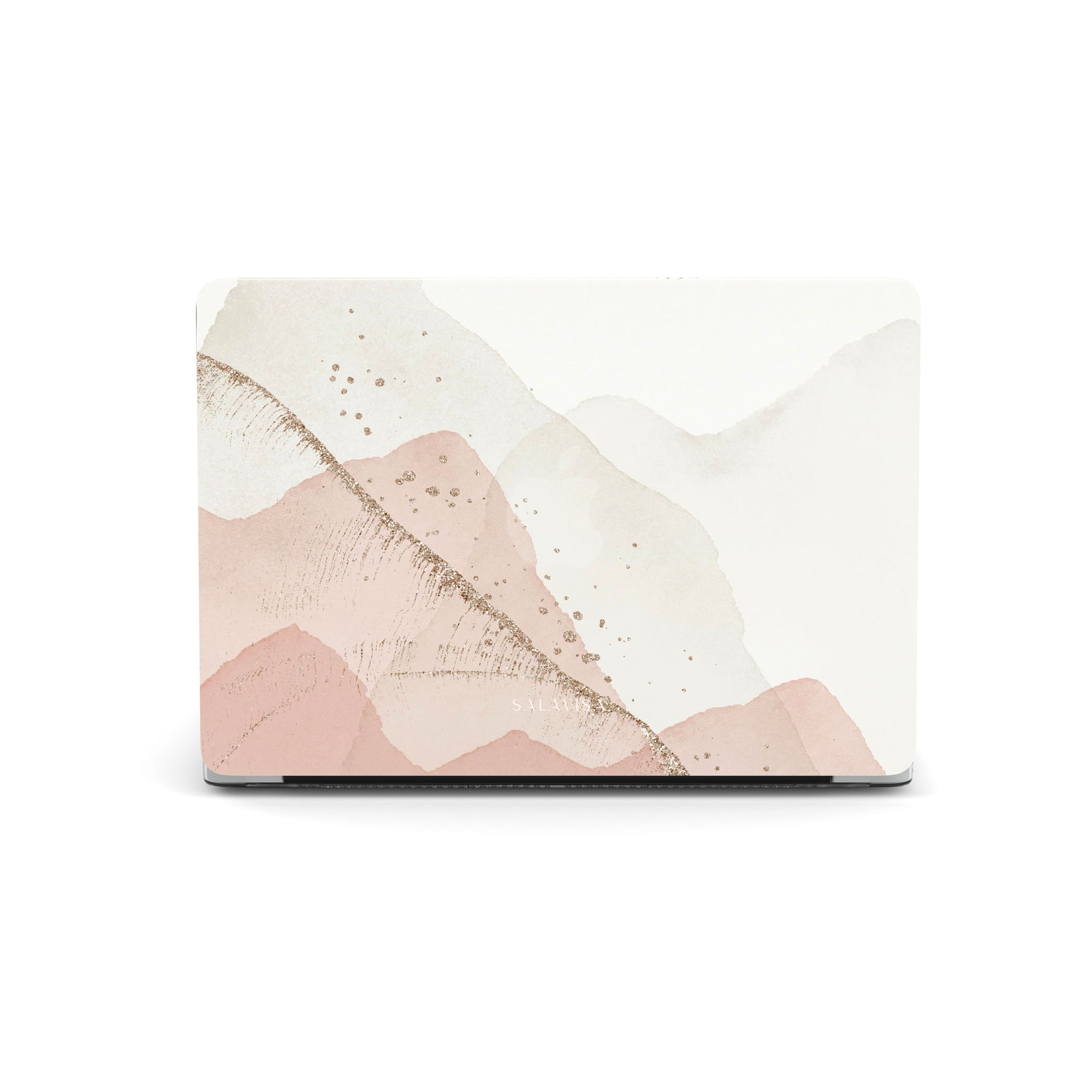 Pink & Gold Abstract MacBook Case MacBook Cases - SALAVISA