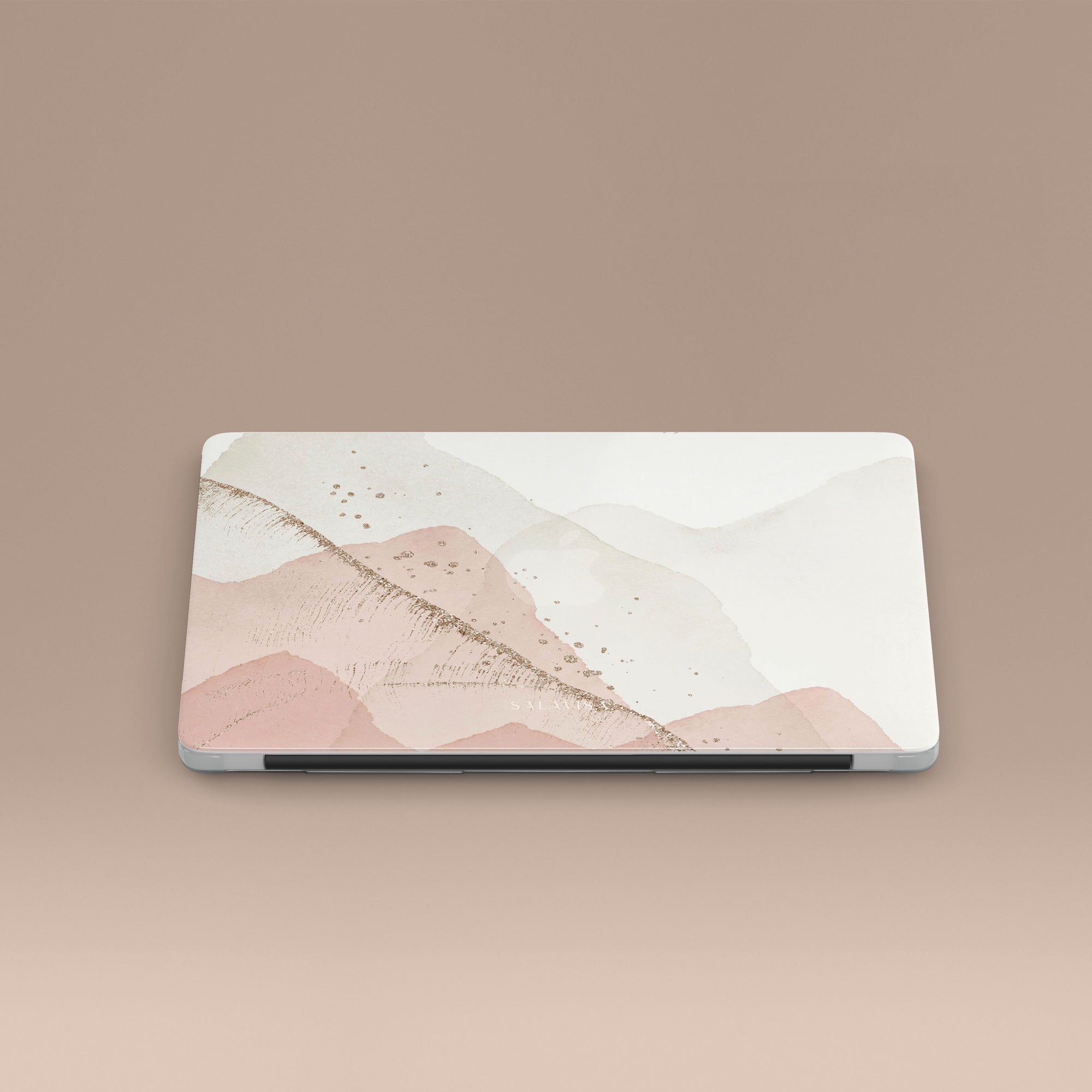 Pink & Gold Abstract MacBook Case MacBook Cases - SALAVISA