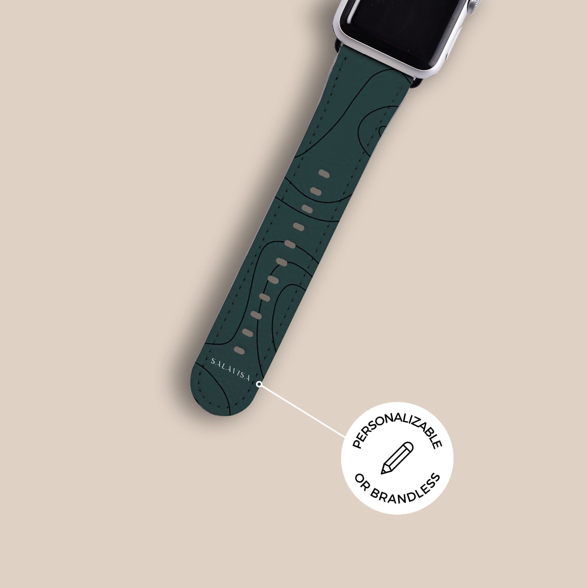 Forest Green Topographic Apple Watch Band Apple Watch Bands - SALAVISA
