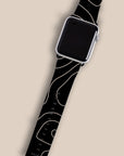 Black Topographic Map Apple Watch Band Apple Watch Bands - SALAVISA